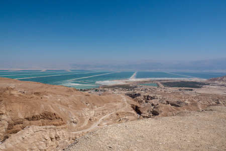 Desert landscape of Israel, Dead Sea, Jordan.の写真素材