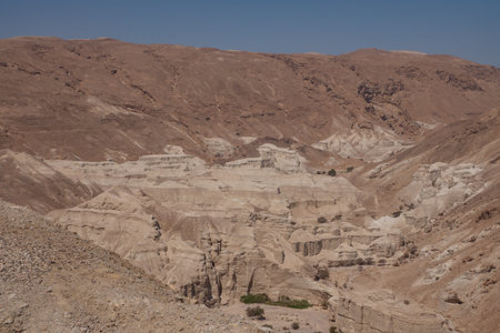 Beautiful stone desert mountain landscape of Israel. Ruins of the old ancient city. High quality...
