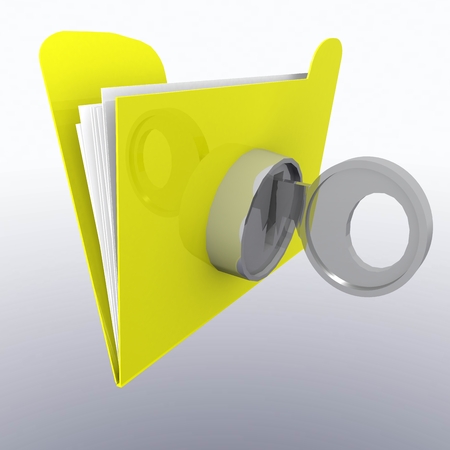 key lock documents, folders