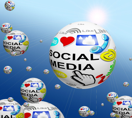 social media conceptの写真素材
