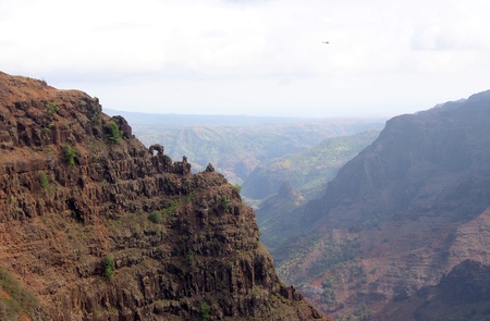 view of waimea canyon in kaui hawaiiの写真素材