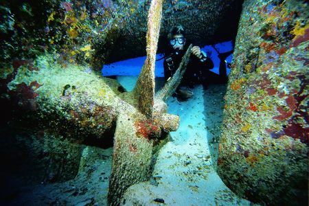 wreck diverの写真素材