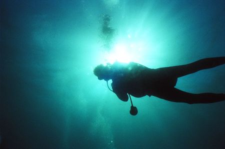 Diver Silhouetteの写真素材