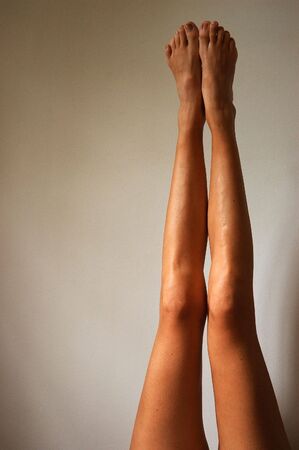 Legs in the airの写真素材