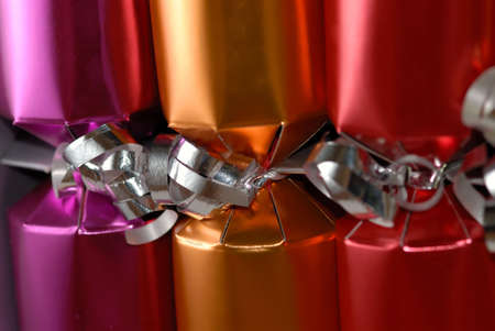 Christmas Crackers closeupsの写真素材