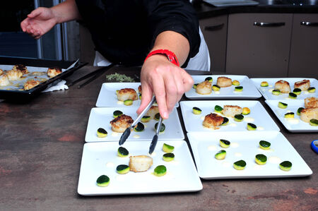 Gourmet French Dinner In The South Of Franceの写真素材