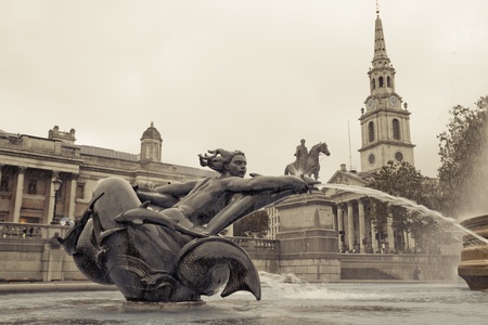 Mermaid statue on Trafalgar Squareの写真素材