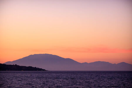 Sunset on Zakynthos island, Greeceの写真素材
