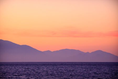 Sunset on Zakynthos island, Greeceの写真素材