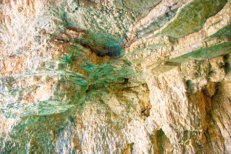 Ceiling of a cave, Zakynthos islandの写真素材