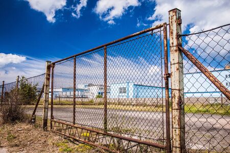 Desolated looking fishing industry buildingsの写真素材