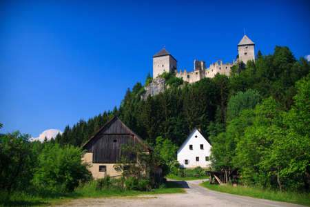 Ruins of castle Gallenstein, Austriaの写真素材