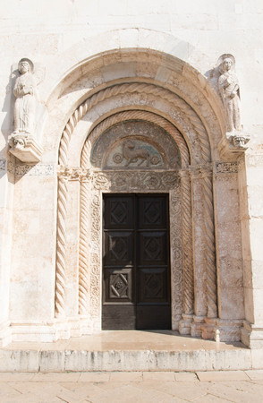 St Anastasia church door, Zadarの写真素材