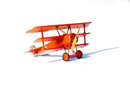 Famous Red Baron, Fokker Dr. I airplane plastik model kit hand madeの写真素材