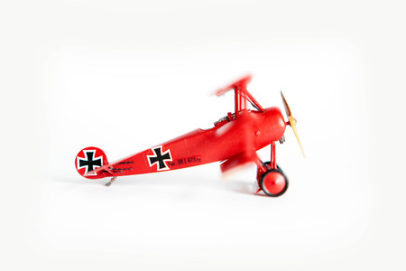 Famous Red Baron, Fokker Dr. I airplane plastik model kit hand made