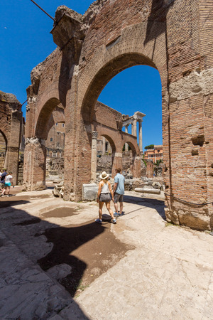 Famous Roman ruins in Romeのeditorial素材