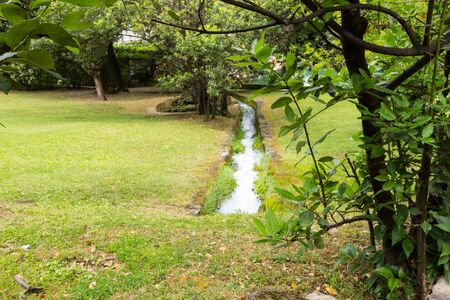 Villa d'Este in Tivoli, Italyの写真素材