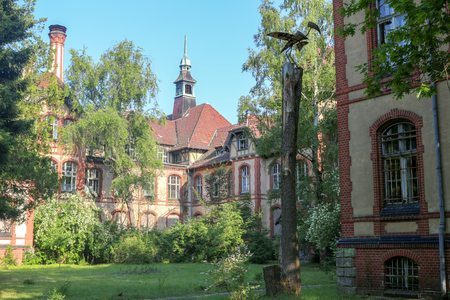 Ruins of Beelitz-Heilstätten Lost place Berlin Brandenburg;の写真素材