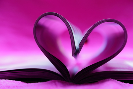 Pink heart shapeの写真素材