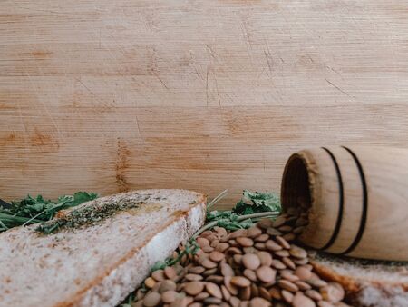 Healthy Food For Writte In. Restaurant Banner. Vegan Food.の写真素材