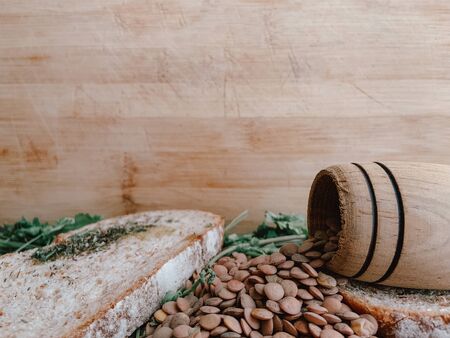 Healthy Food For Writte In. Restaurant Banner. Vegan Food.の写真素材