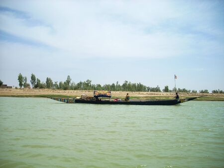 View of the Niger River from Timbuktu, Mali.の写真素材