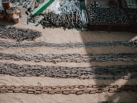 Craft manufacturing of livestock materials. Handmade metal chains for agricultural use.