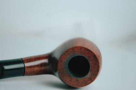 Tobacco pipe isolated on white background. Tobacco product photo. For classic smokers
