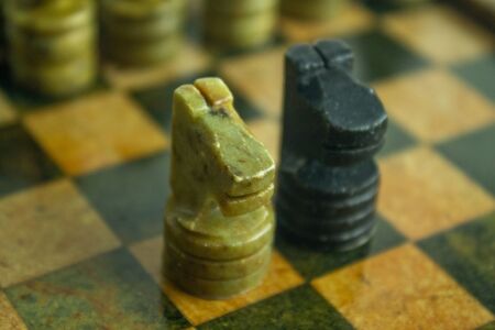 Chess, business strategy concept represented. Cunning and coordination.