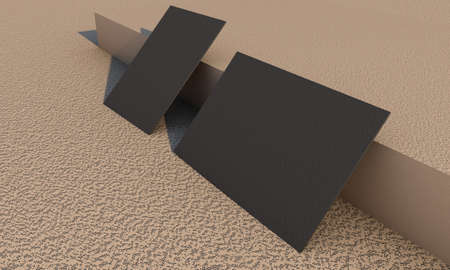 Business cards mock up template. 3d Illustration