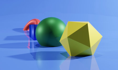 Minimal abstract background with geometric elements. 3d illustration