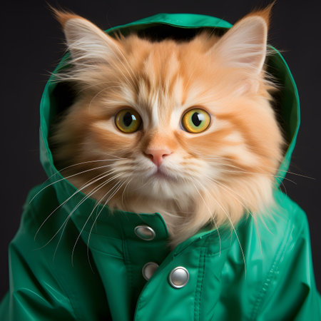 Portrait of a cat in a business suit. AI Generatedの素材