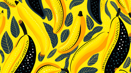 Tropical fruits. Retro style food poster.の素材