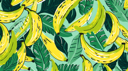 Tropical fruits. Retro style food poster.の素材