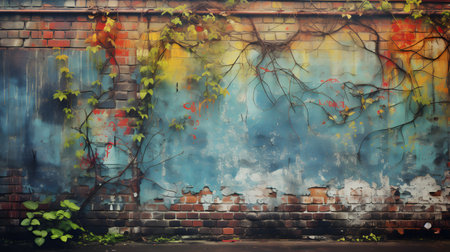 brick wall artistic backgroundの素材