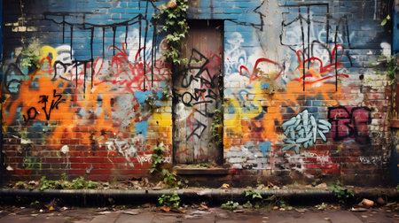 brick wall artistic backgroundの素材