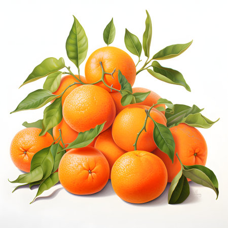 tangerines on orange backgroundの素材