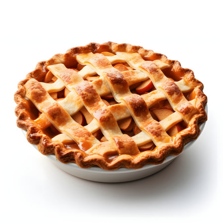 apple pie isolated on a white backgroundの素材