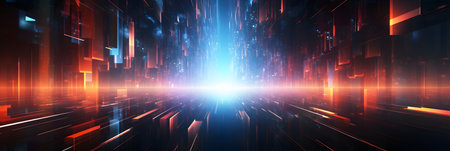 Cybersecurity abstract technological background.の素材