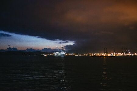 Cruising between Spain and Moroccoの写真素材