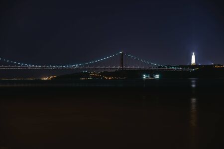 The Ponte 25 de Abril suspension bridgeの写真素材