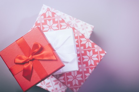 christmas gift or present boxesの写真素材