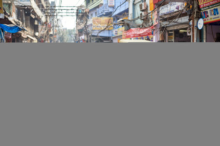View of unknowns Nepali people walking in Thamel street in Kathmandu in the afternoonのeditorial素材