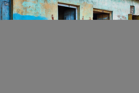 Colorful buildings in Kolkata, West Bengal, Indiaのeditorial素材