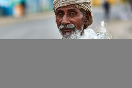 Portrait of a sad old manのeditorial素材