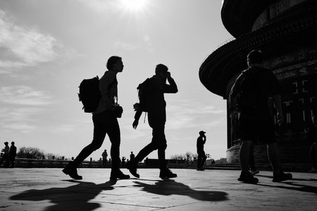 People walking.の写真素材