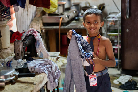 Unidentified boy in a market in Sarajevo, Bosnia and Herzegovina.のeditorial素材