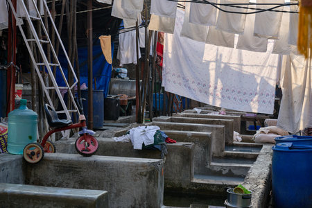 Laundry on the street in Hoi An, Vietnam.