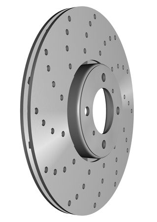 double disc brake rotor separated on whiteの写真素材 [40003729663] - イメージマート