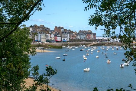 a landscape of Brittany in summer, France. sea, color of this region in summerの写真素材